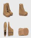 Made in Spain Lace-Up Suede Leather Boots EU25-EU31 Brown